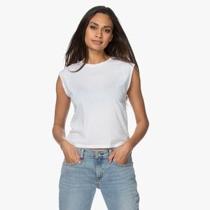 FRAMELe High Rise Muscle Tank Top • White Small